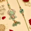 Pushp Rakhi Set - Panna