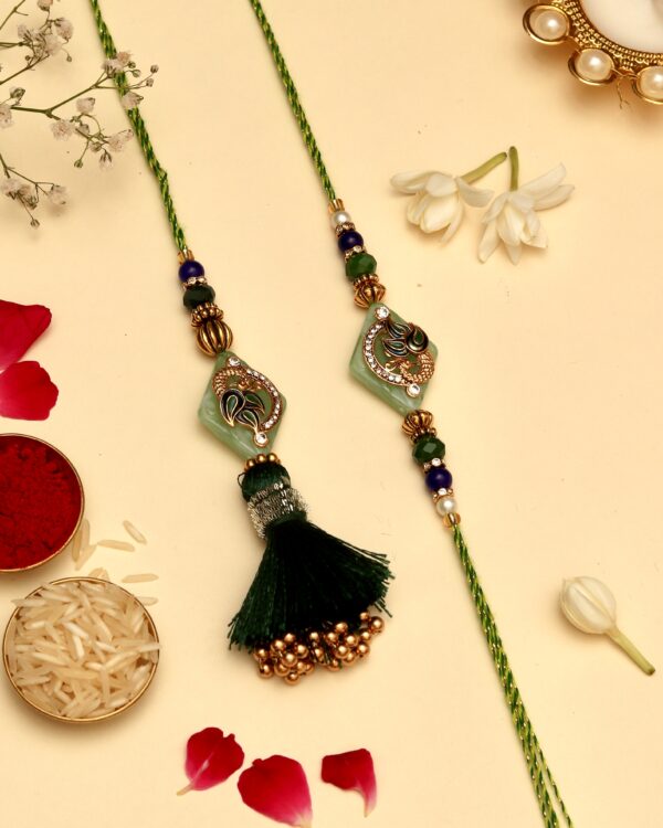 Mor Shringar Rakhi Set