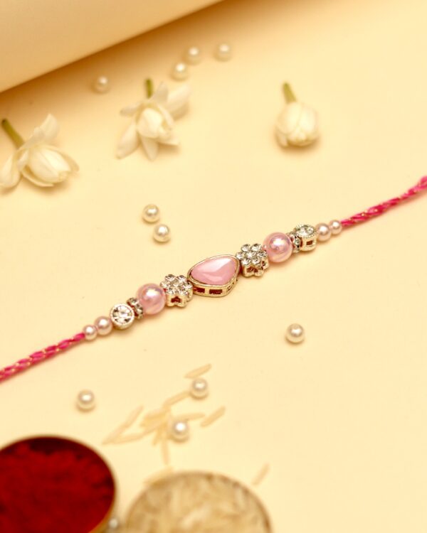 Gulnaar Rakhi Set - Blush Pink