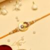 Pushp Rakhi Set - Sunehri
