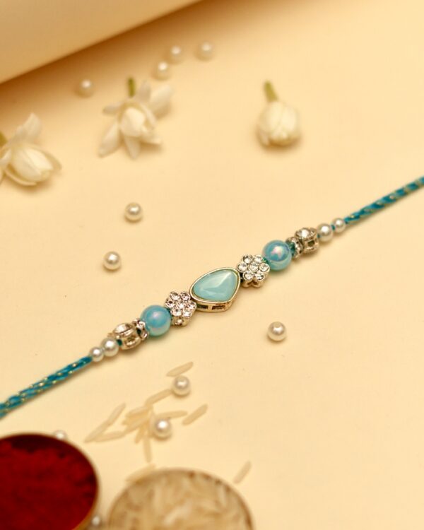 Gulnaar Rakhi Set - Sky Blue