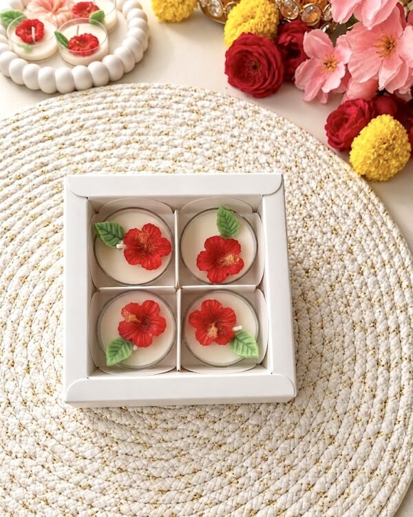 Hibiscus Bloom Tealights (set of 4)