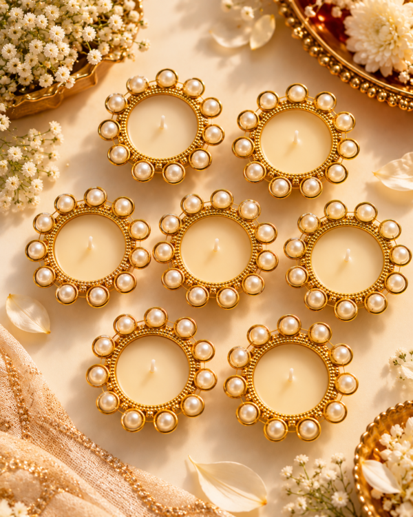 Pearl Tealights: SOFT IVORY | Set of 3 pcs
