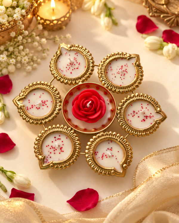 Gulab Ishq – Rose Diya Candle