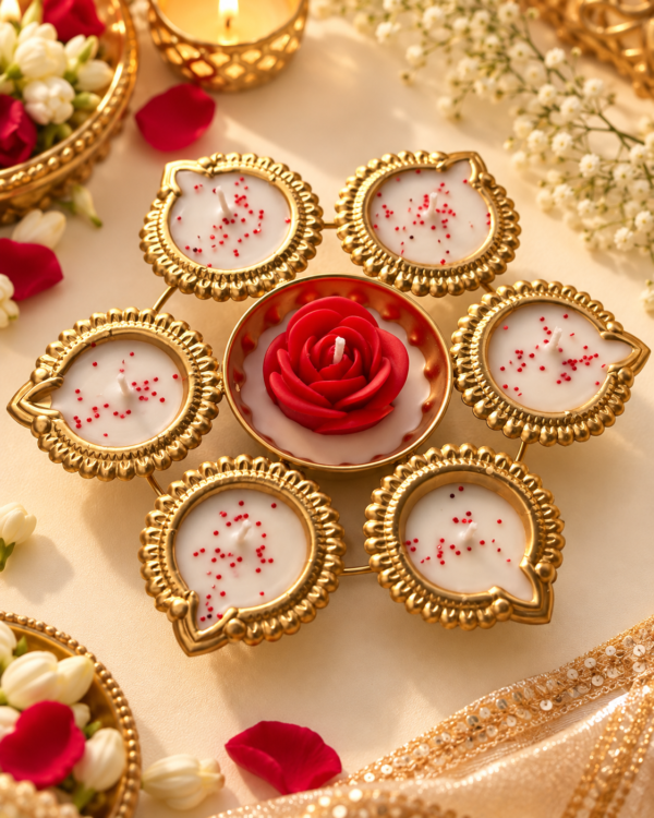 Gulab Ishq – Rose Diya Candle